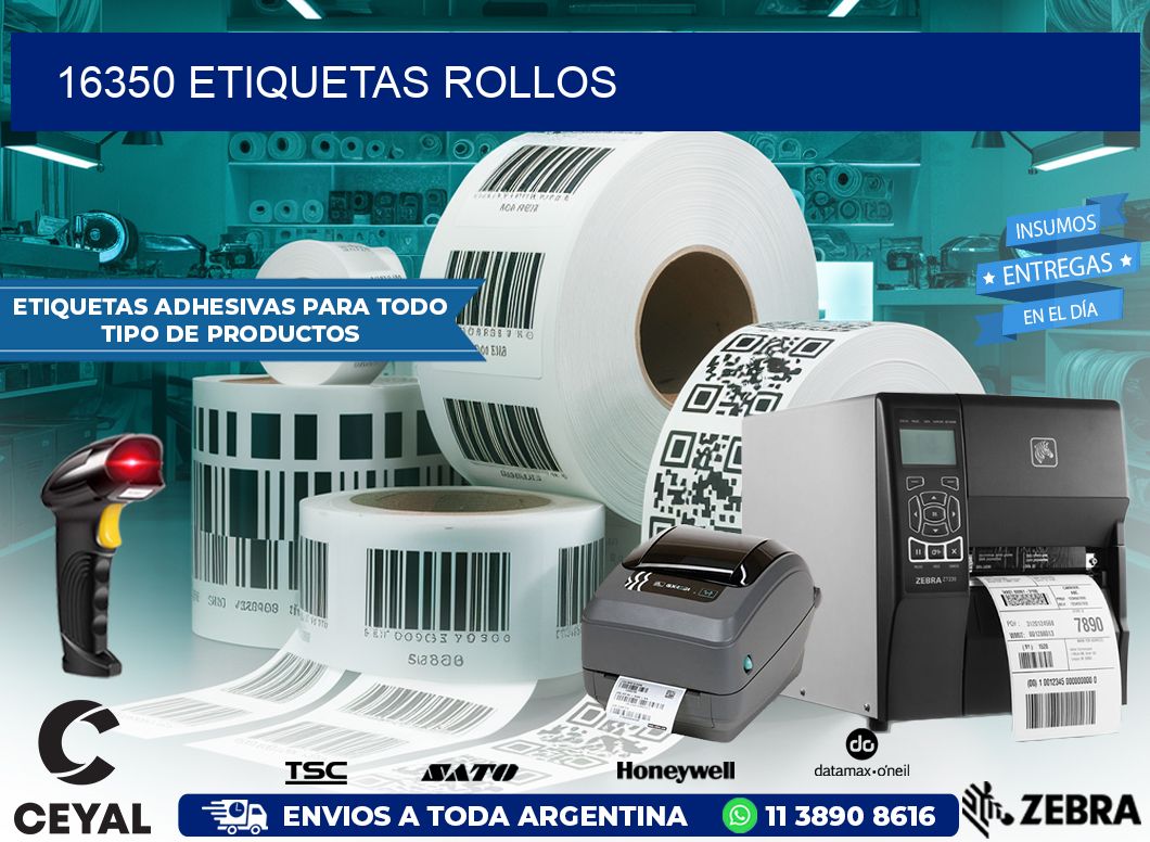 16350 etiquetas rollos