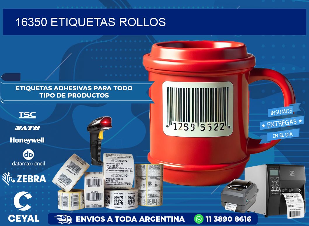 16350 etiquetas rollos