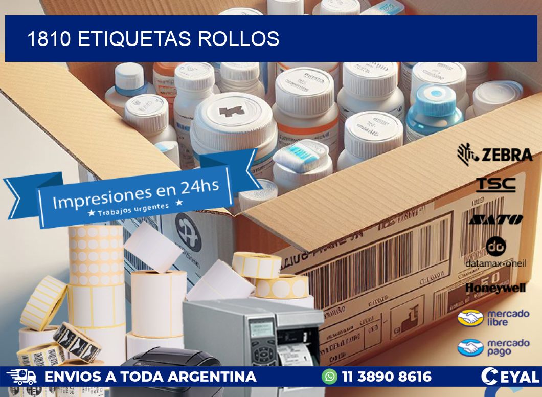 1810 etiquetas rollos