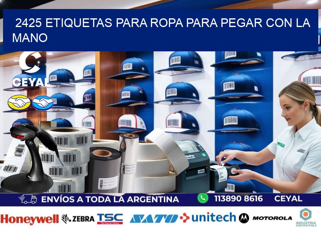 2425 Etiquetas para ropa para pegar con la mano
