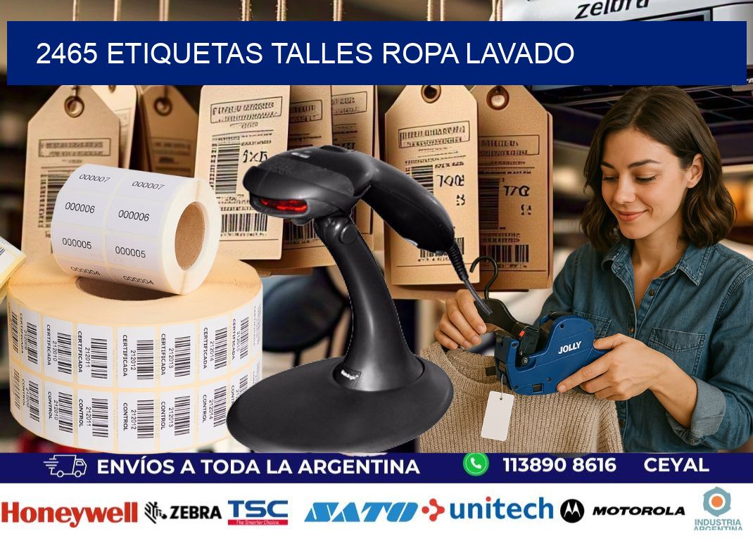 2465 ETIQUETAS TALLES ROPA LAVADO