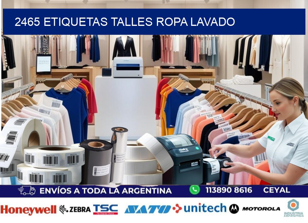 2465 ETIQUETAS TALLES ROPA LAVADO