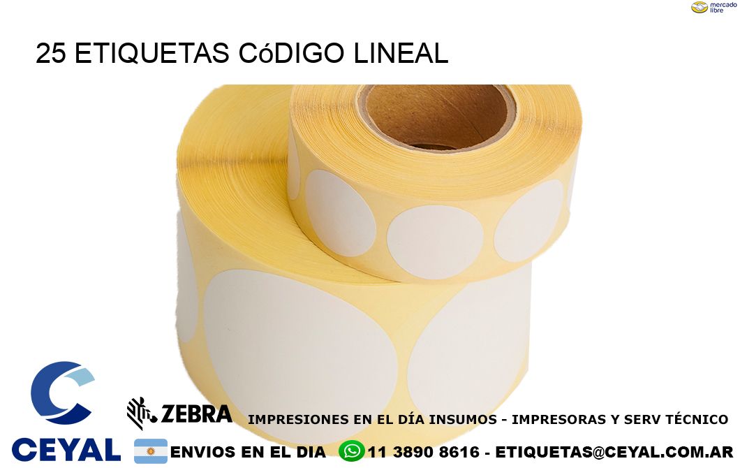25 Etiquetas código lineal