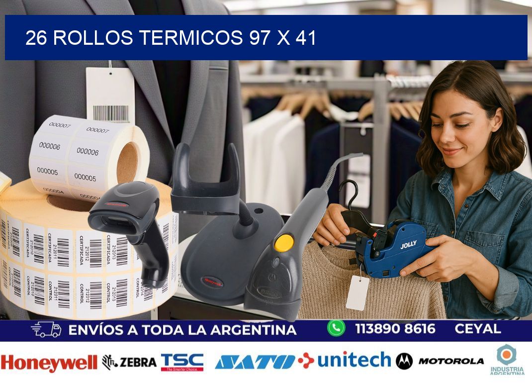 26 ROLLOS TERMICOS 97 x 41