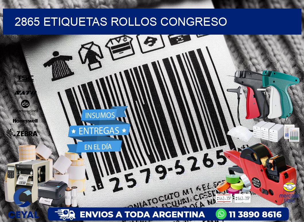 2865 etiquetas rollos CONGRESO