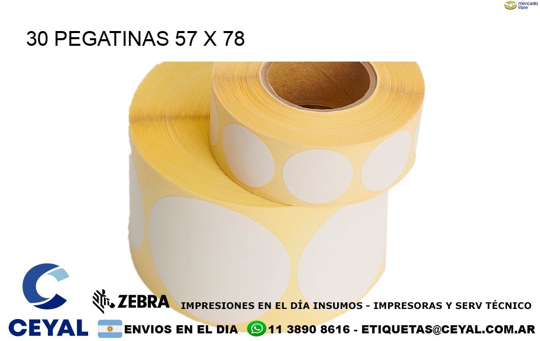 30 PEGATINAS 57 x 78
