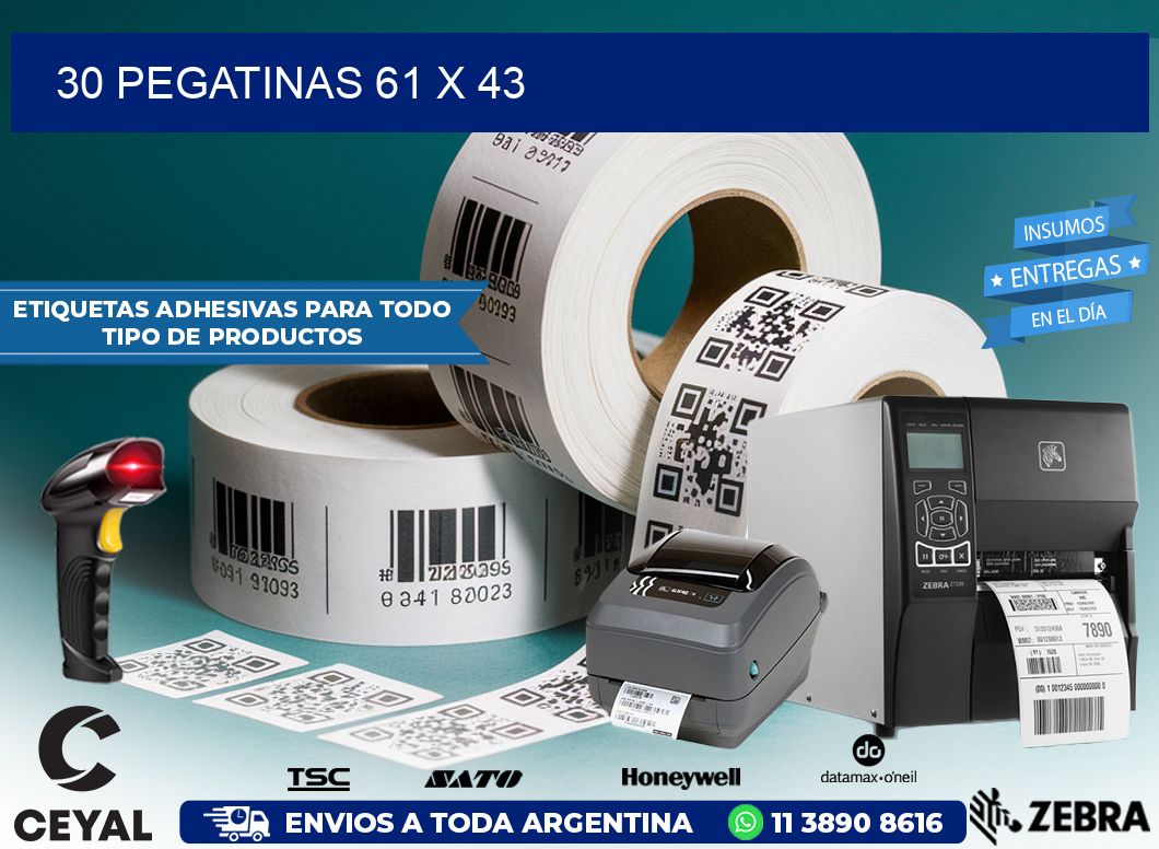 30 PEGATINAS 61 x 43