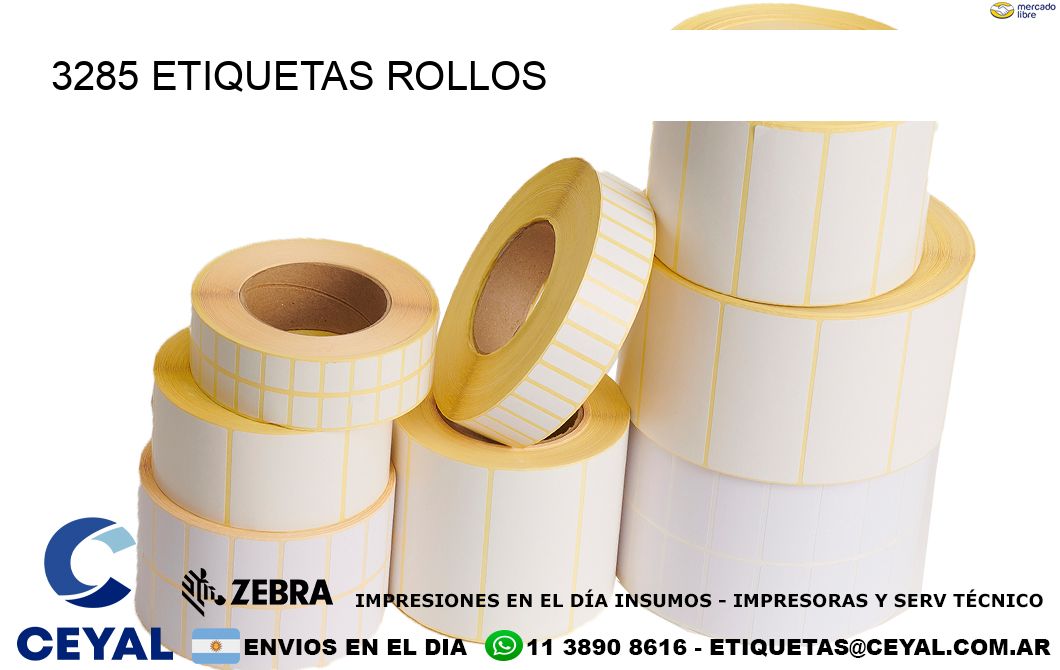 3285 etiquetas rollos