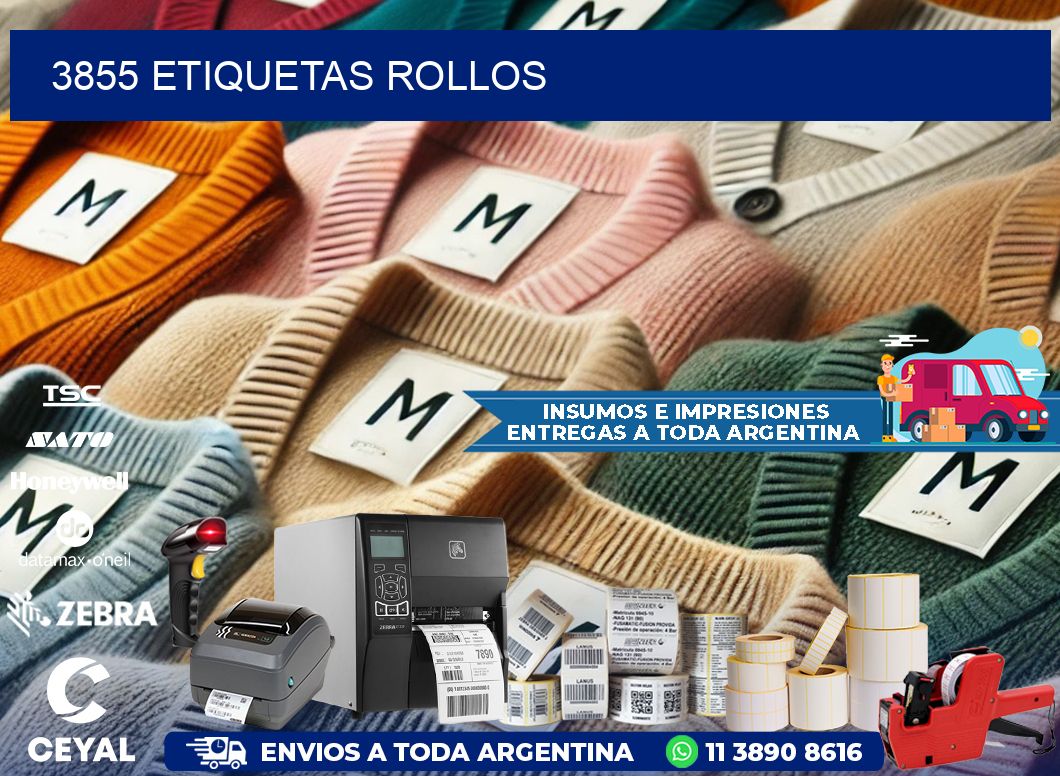 3855 etiquetas rollos