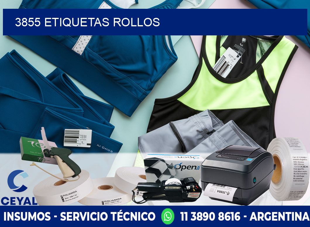 3855 etiquetas rollos