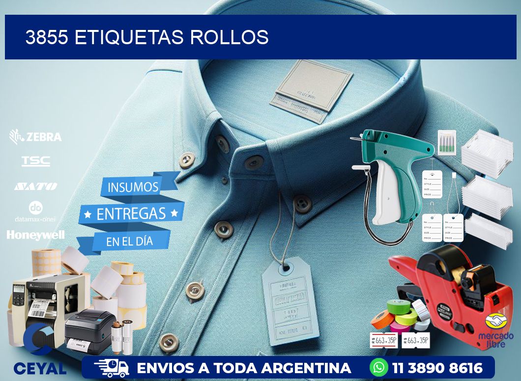 3855 etiquetas rollos