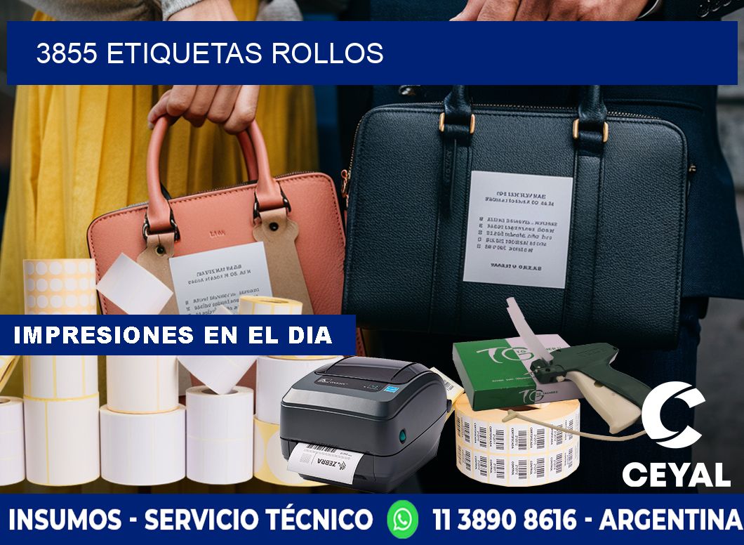 3855 etiquetas rollos