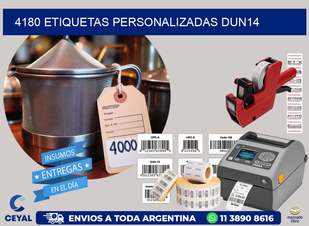 4180 Etiquetas personalizadas dun14
