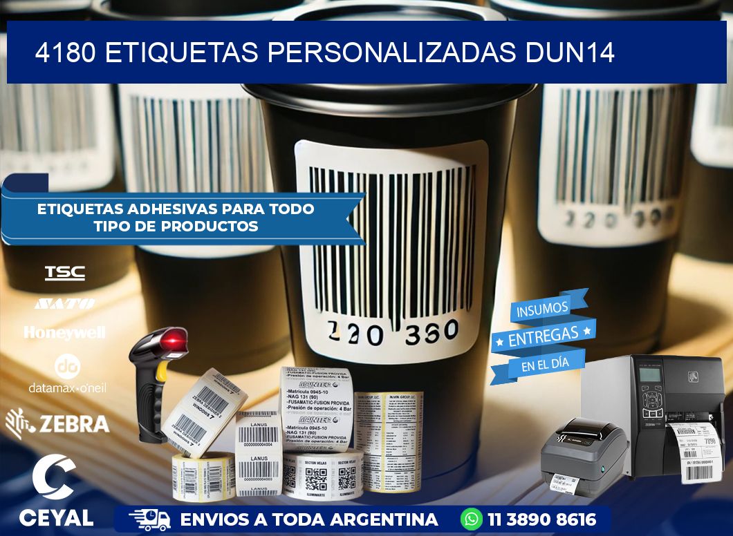 4180 Etiquetas personalizadas dun14