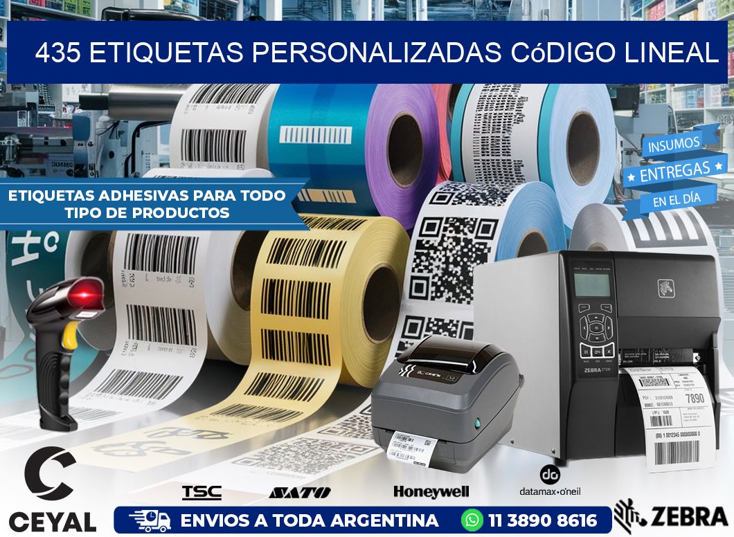 435 Etiquetas personalizadas código lineal