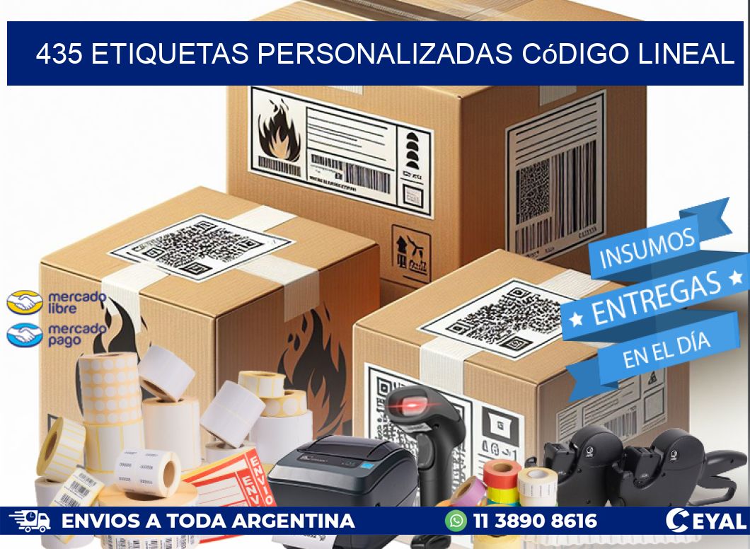 435 Etiquetas personalizadas código lineal