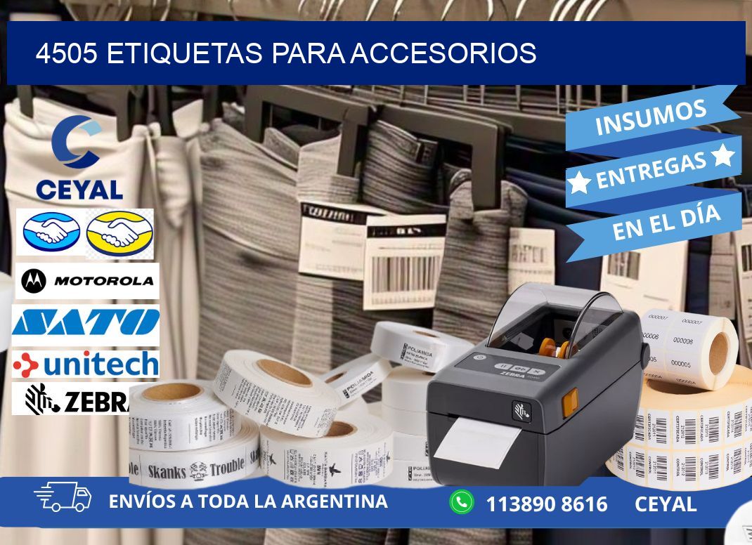 4505 Etiquetas para accesorios