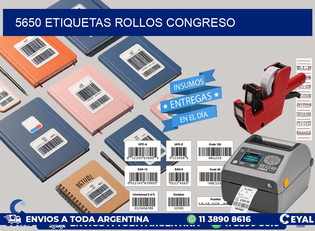 5650 etiquetas rollos CONGRESO
