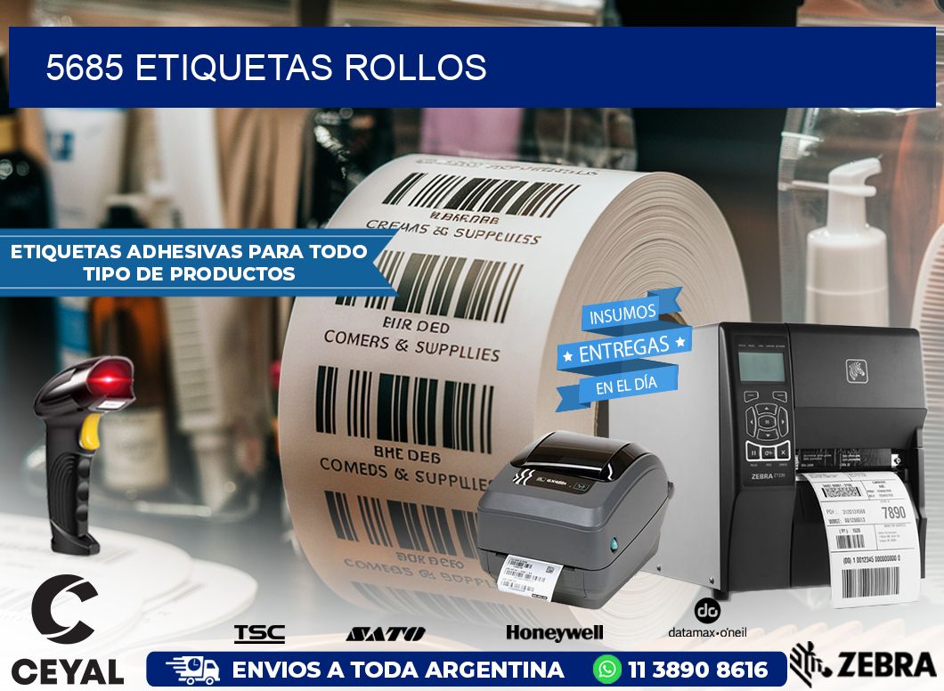5685 etiquetas rollos