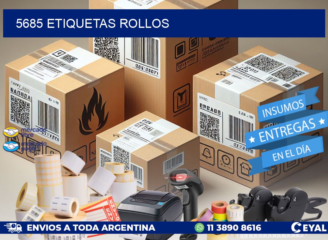 5685 etiquetas rollos