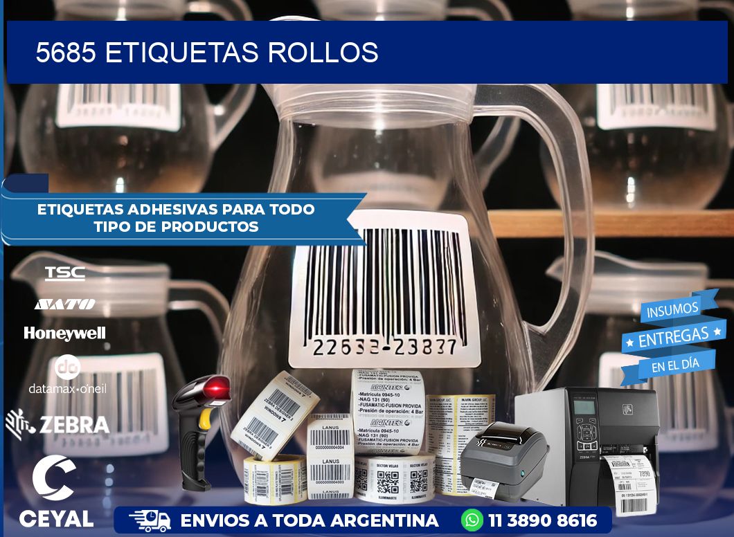 5685 etiquetas rollos