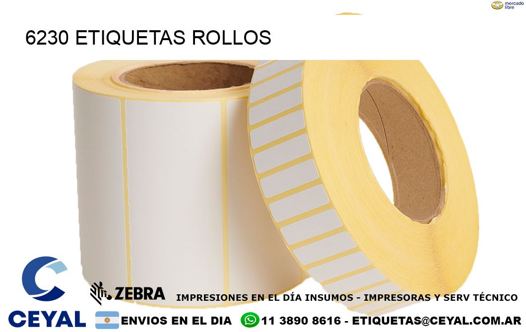 6230 etiquetas rollos