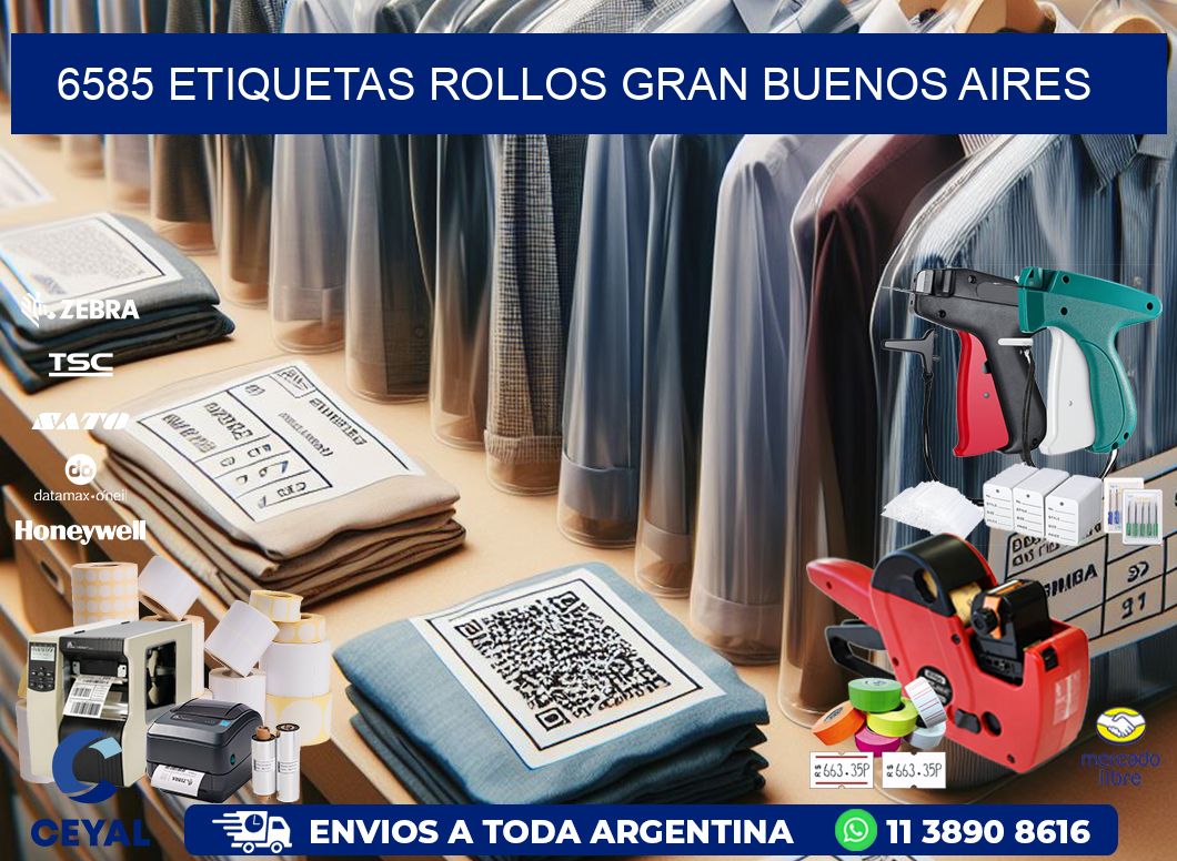 6585 etiquetas rollos GRAN BUENOS AIRES