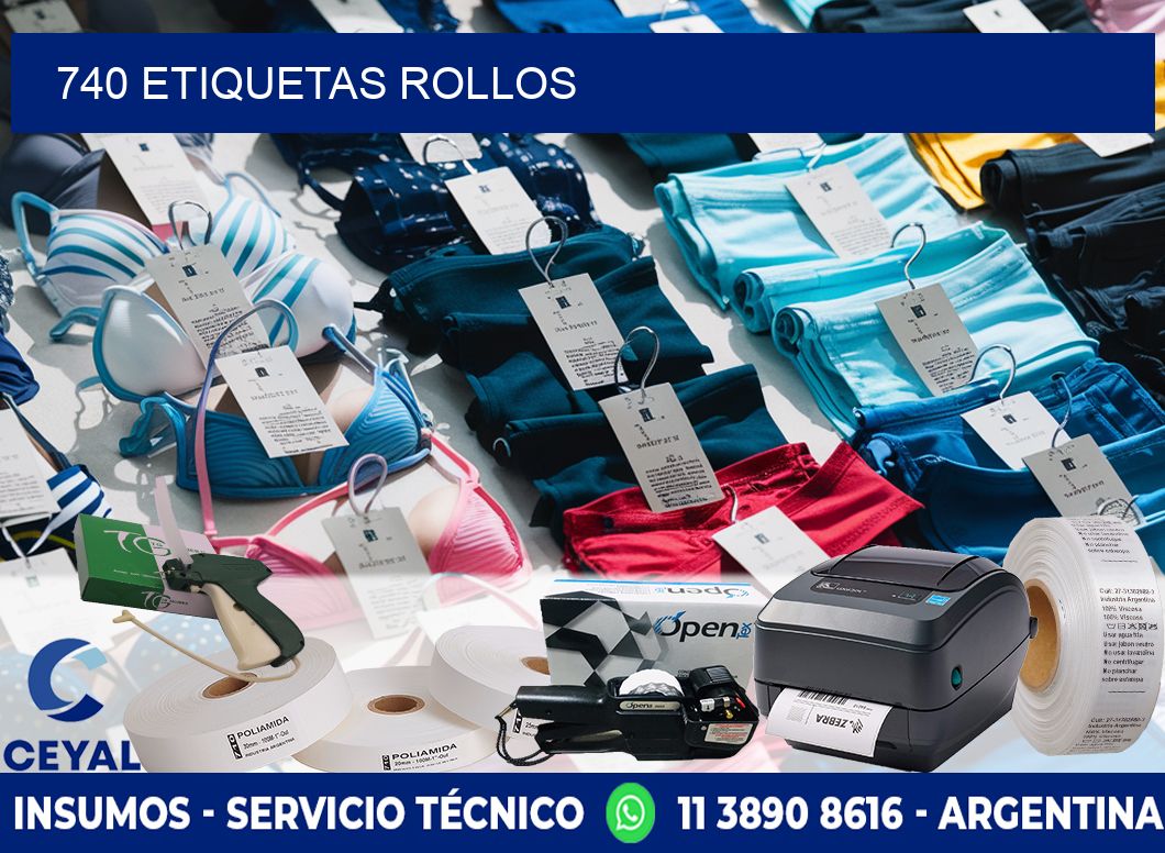 740 etiquetas rollos