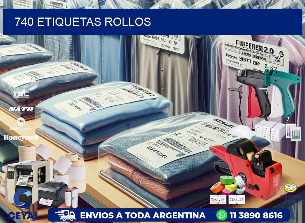 740 etiquetas rollos