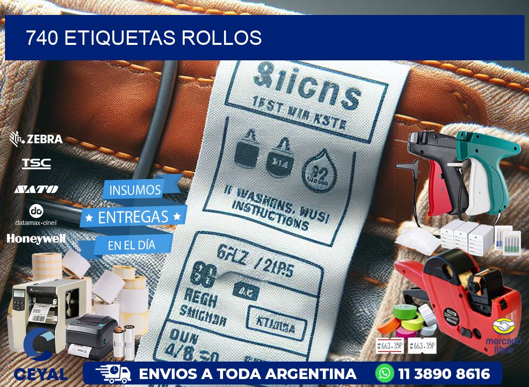 740 etiquetas rollos