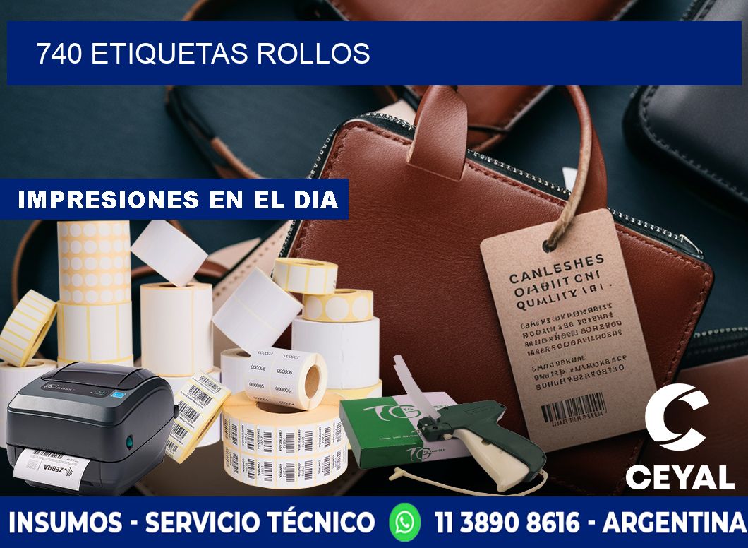740 etiquetas rollos