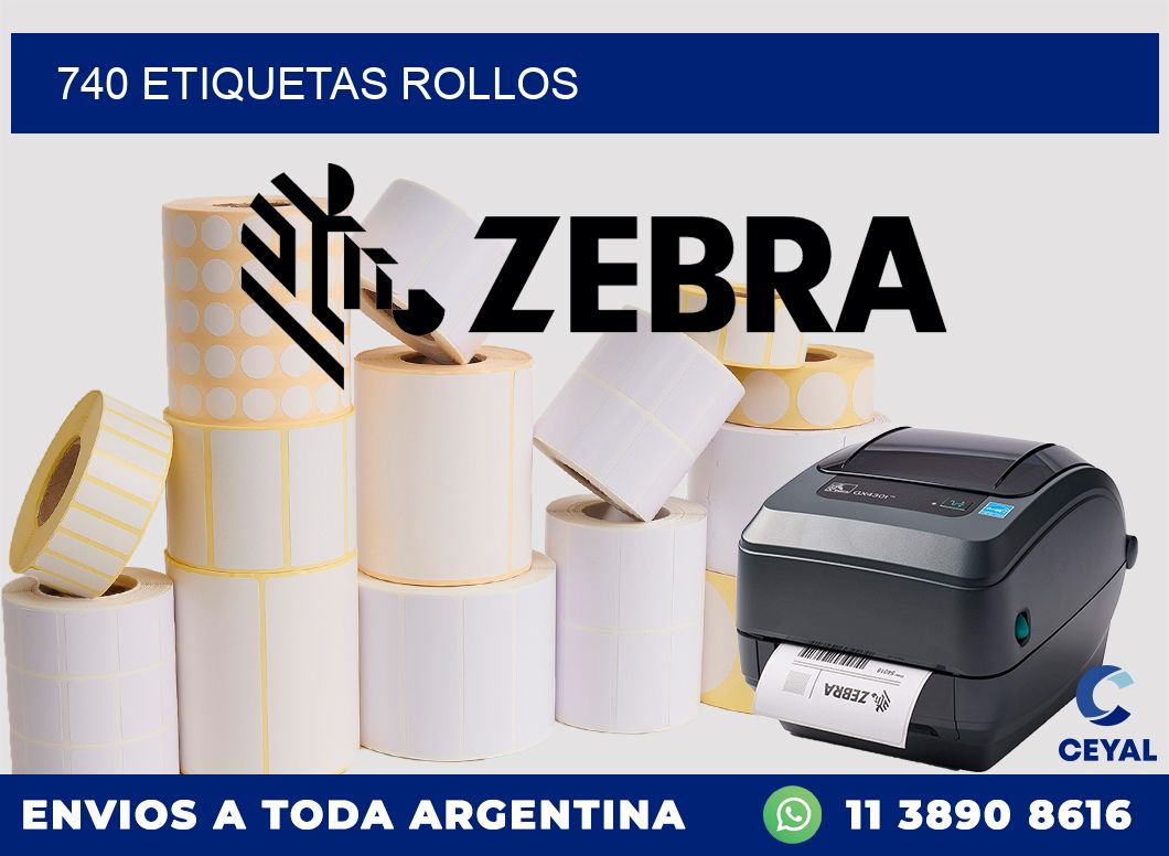 740 etiquetas rollos