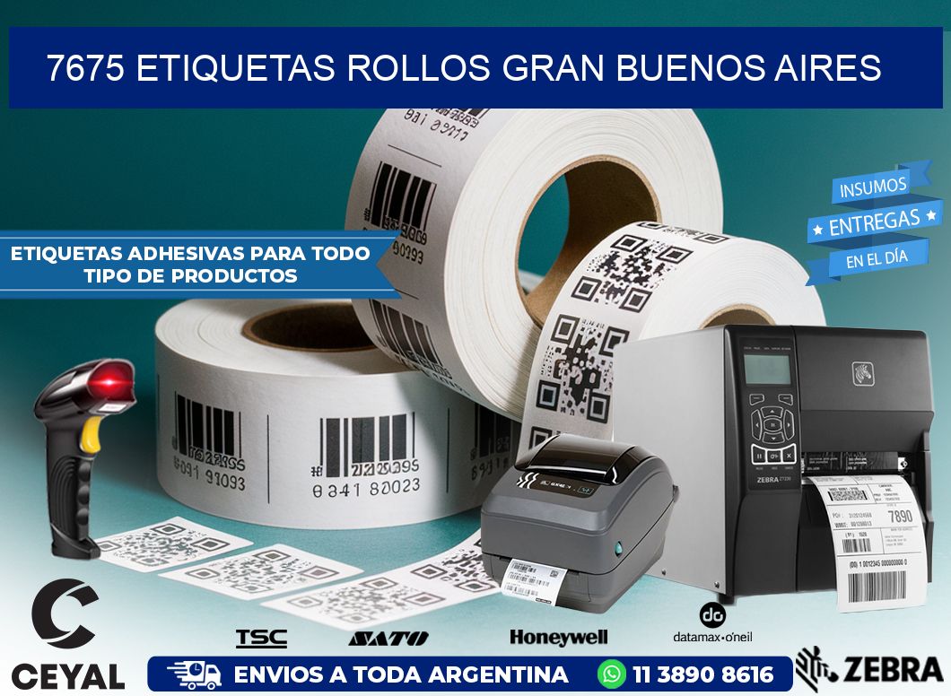 7675 etiquetas rollos GRAN BUENOS AIRES