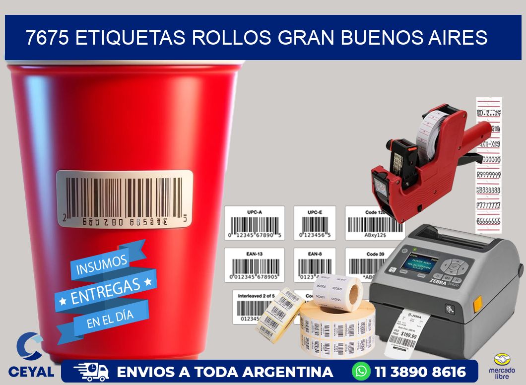 7675 etiquetas rollos GRAN BUENOS AIRES