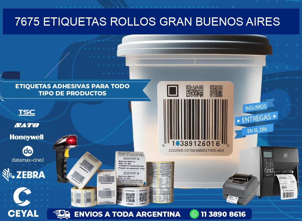 7675 etiquetas rollos GRAN BUENOS AIRES