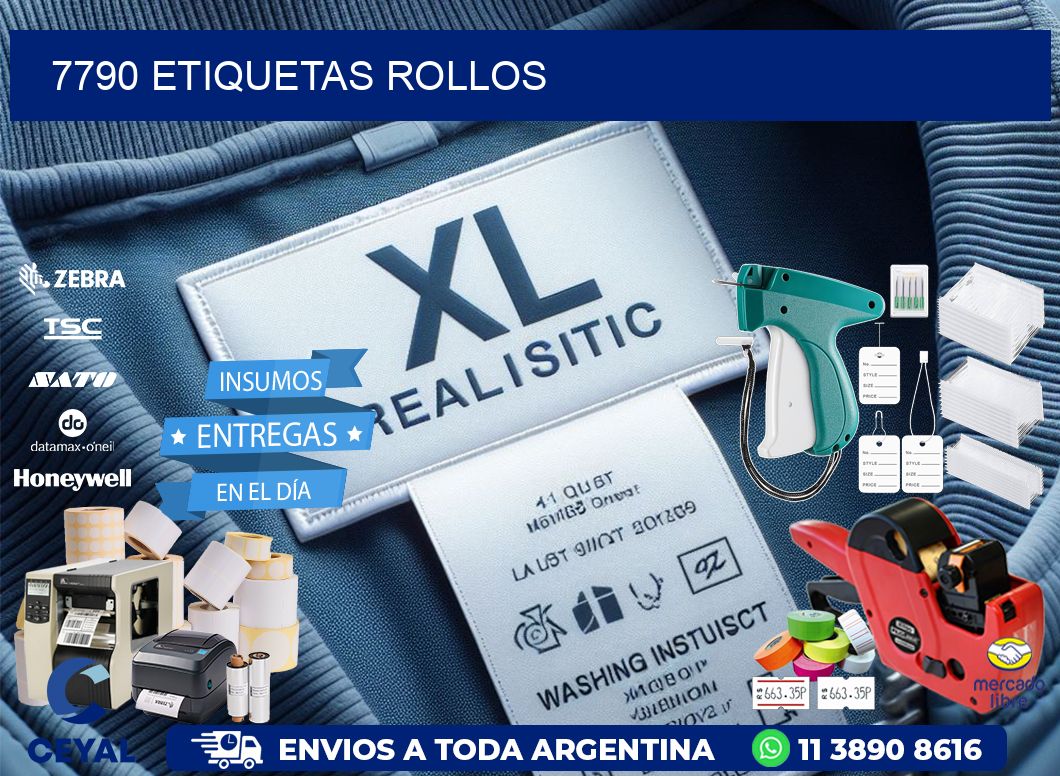 7790 etiquetas rollos