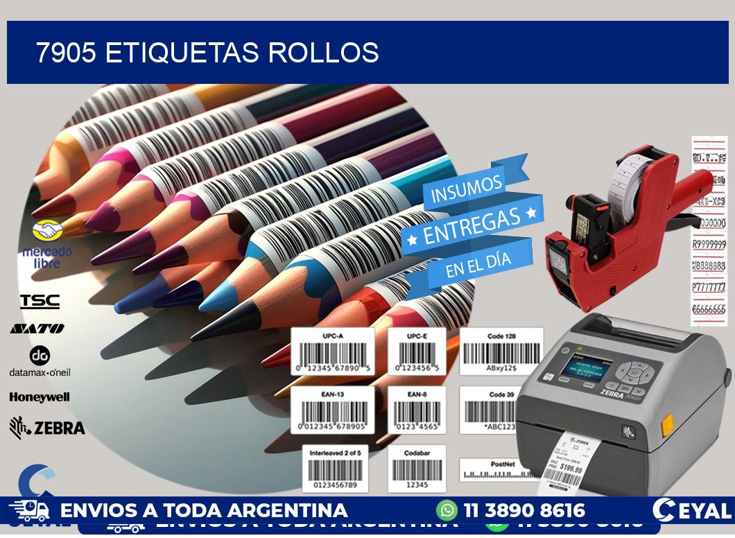 7905 etiquetas rollos