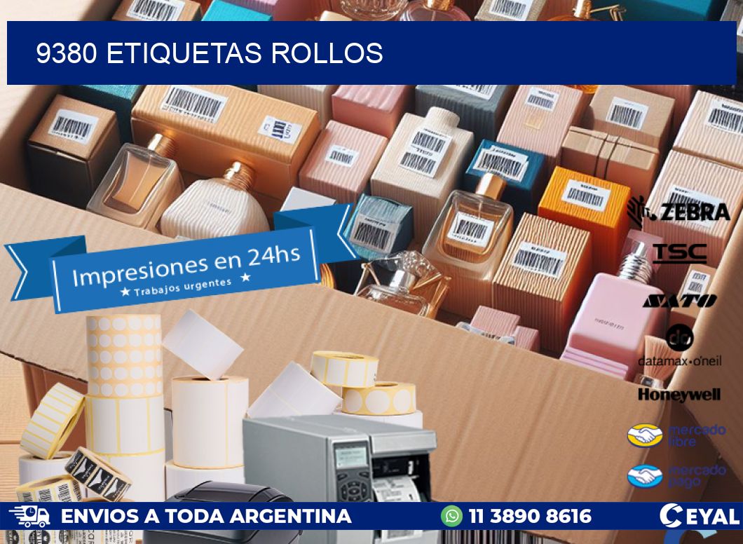 9380 etiquetas rollos