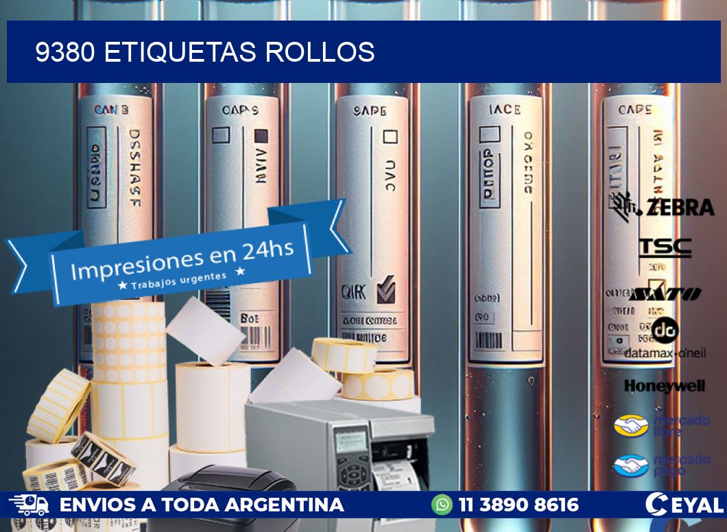 9380 etiquetas rollos