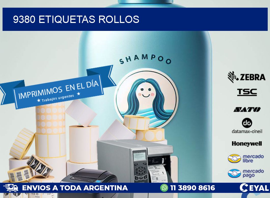 9380 etiquetas rollos