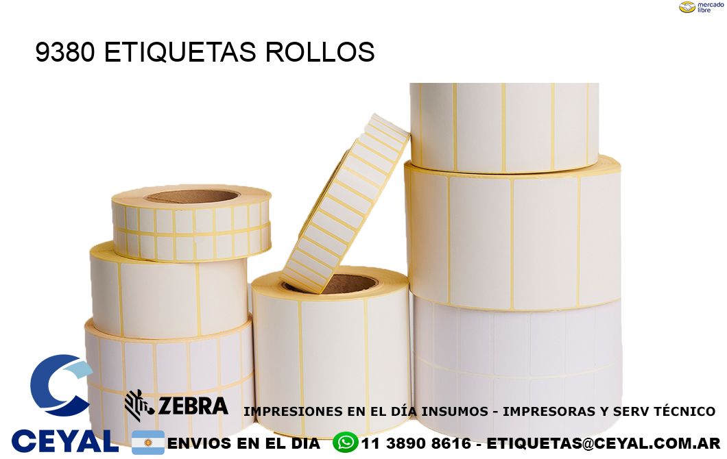 9380 etiquetas rollos