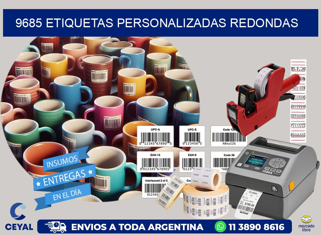 9685 Etiquetas personalizadas redondas