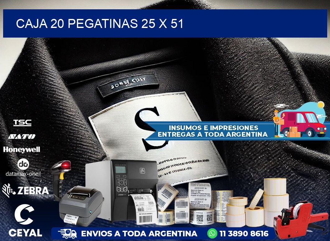 CAJA 20 PEGATINAS 25 x 51