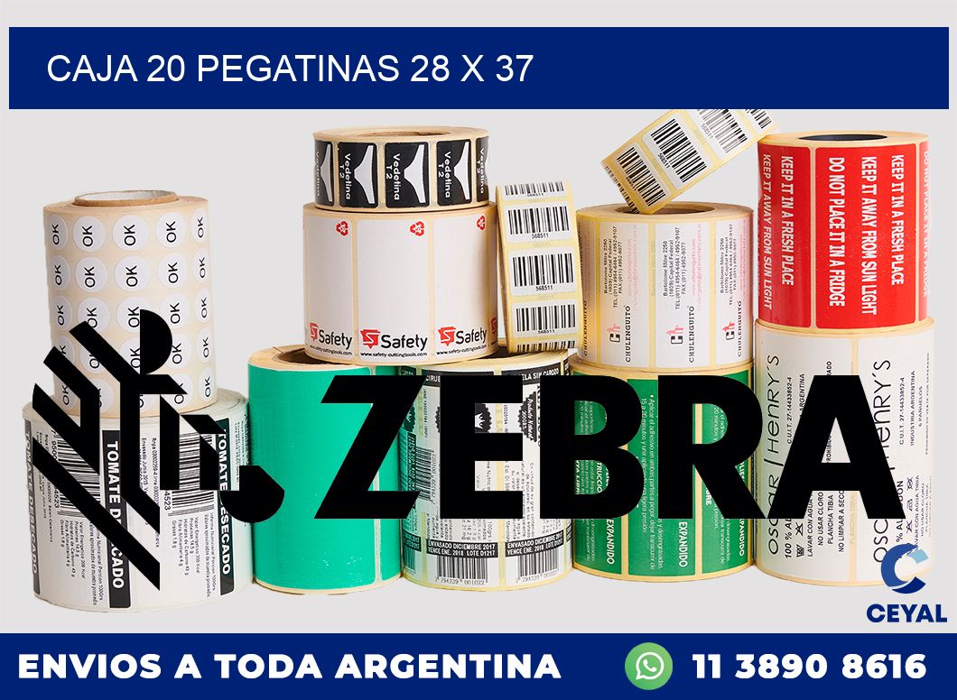 CAJA 20 PEGATINAS 28 x 37