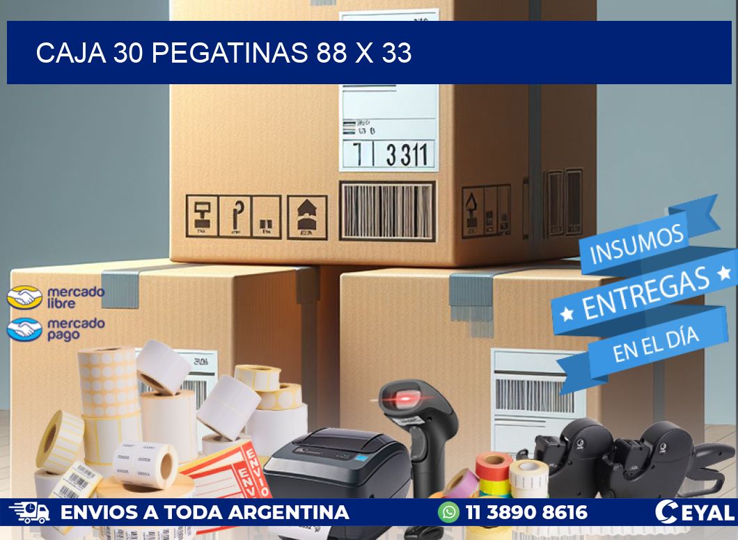 CAJA 30 PEGATINAS 88 x 33