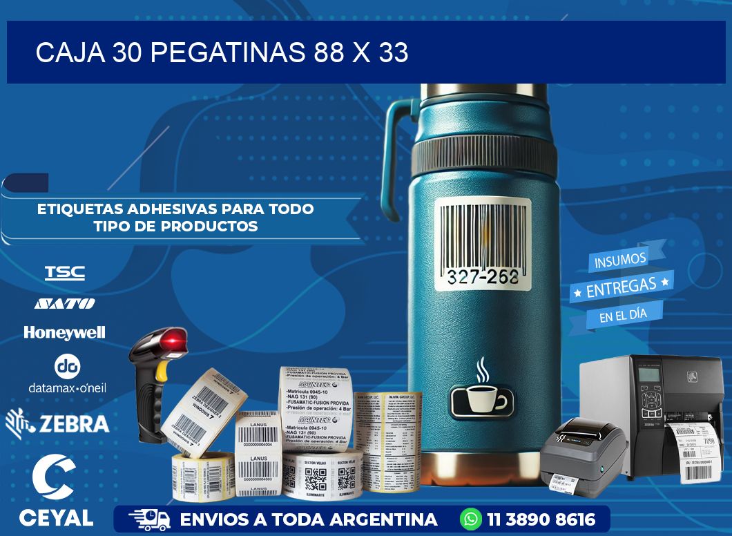 CAJA 30 PEGATINAS 88 x 33