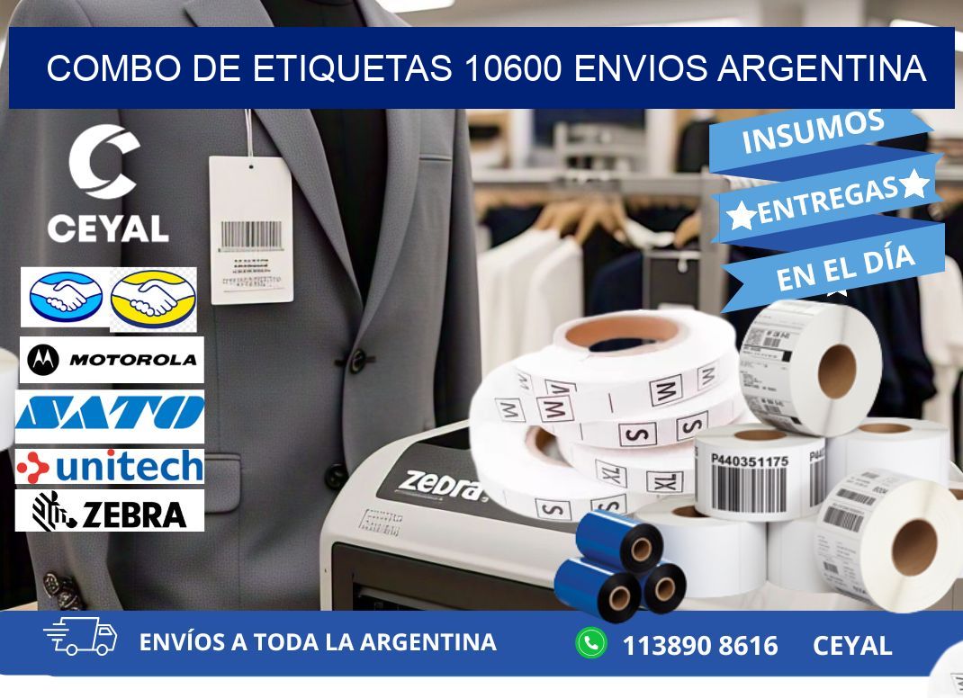 Combo de etiquetas 10600 ENVIOS ARGENTINA