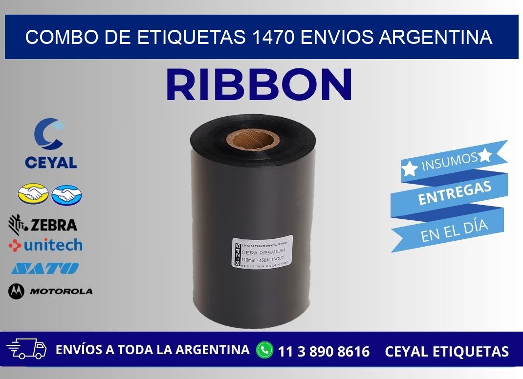 Combo de etiquetas 1470 ENVIOS ARGENTINA