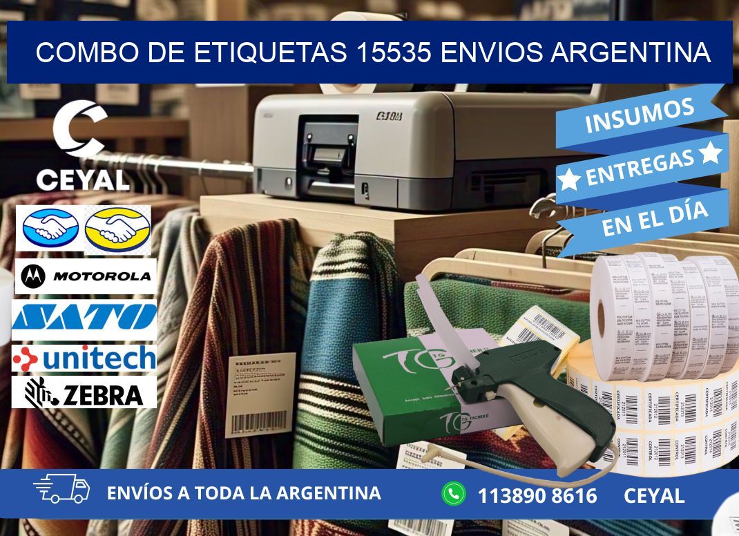 Combo de etiquetas 15535 ENVIOS ARGENTINA