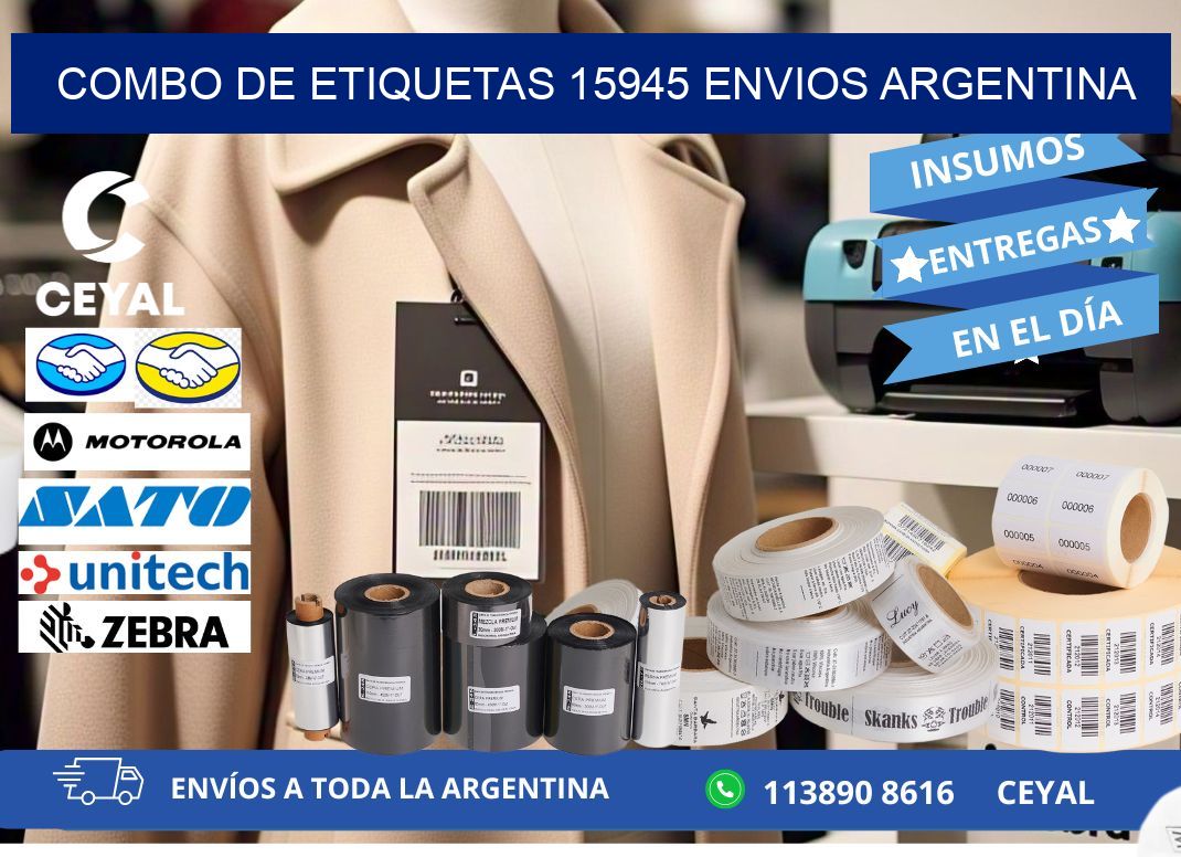 Combo de etiquetas 15945 ENVIOS ARGENTINA